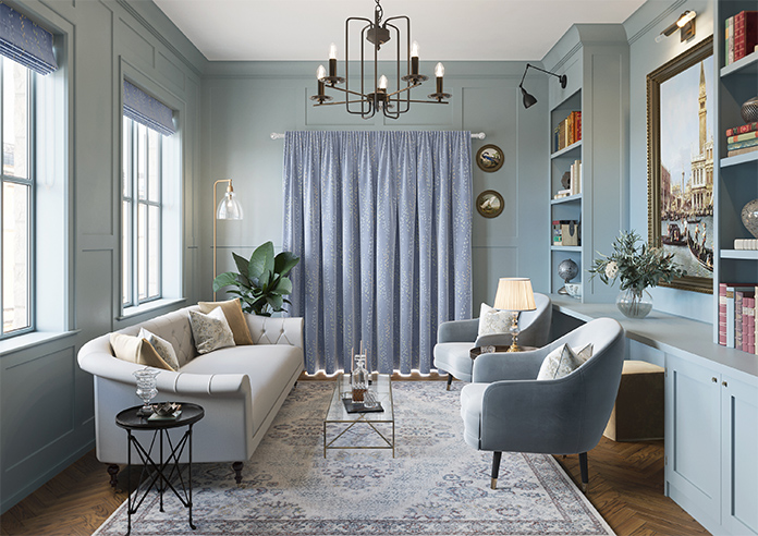 Willow Field, Indigo - Made to Measure Curtains - Image 15